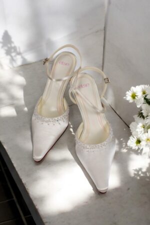 Else by Rainbow satin wedding shoes