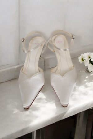 Else by Rainbow satin wedding shoes