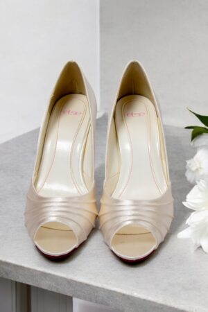 Else by Rainbow satin wedding shoes