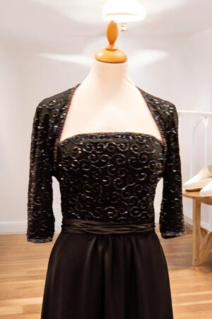 festive beaded black bolero