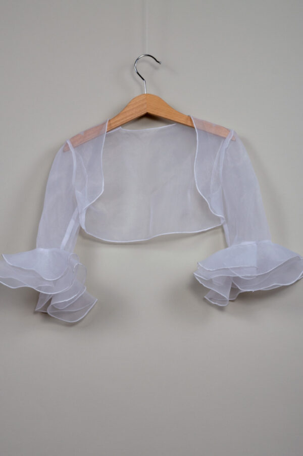 white girls' bolero made of delicate fabric