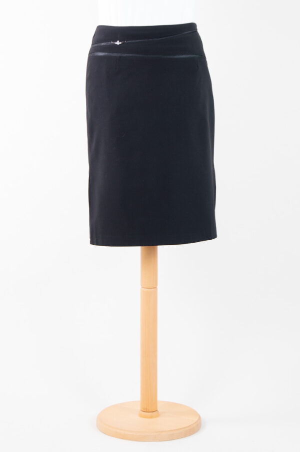 Classic straight-cut black skirt