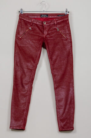 Guess Los Angeles women's dark red velvet trousers