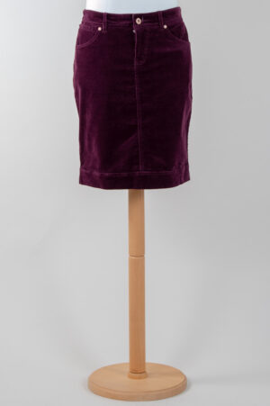 Luhta sporty straight-cut velvet mini skirt
