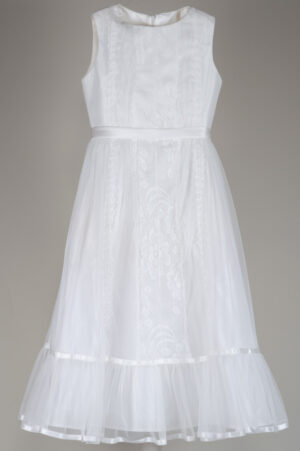 festive off-white tulle dress