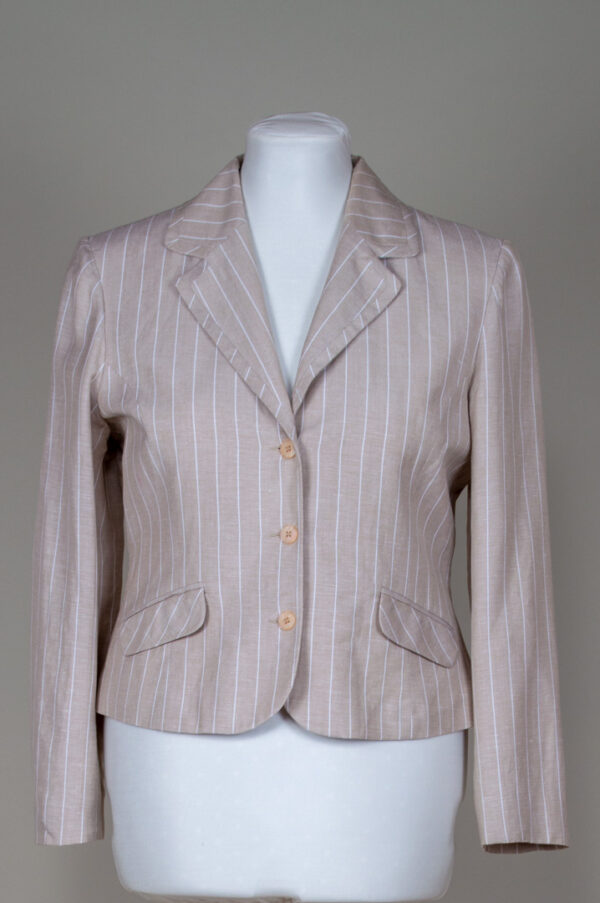 linen summer jacket in striped fabric