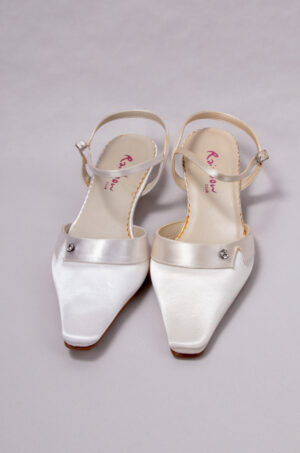 Rainbow satin wedding shoes