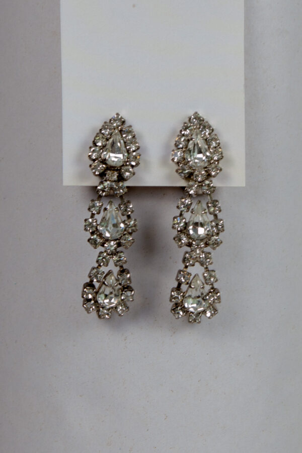 earrings with small crystals