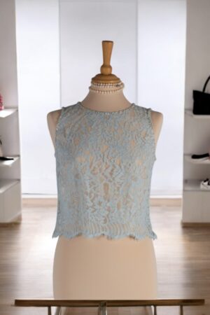 Light blue lace top