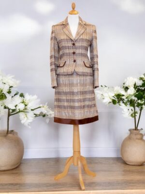 tweed-boucle ladies suit.