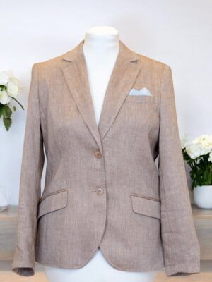 More&More summer linen jacket with herringbone pattern