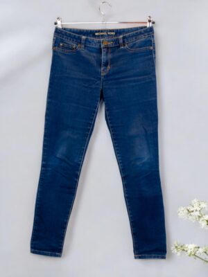 Slim fit blue women's jeans.