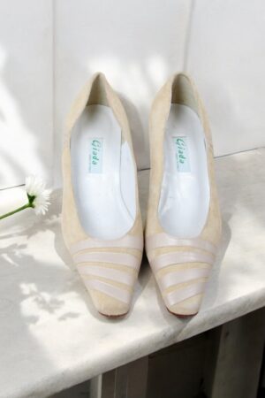 Giada high-quality beige suede shoes