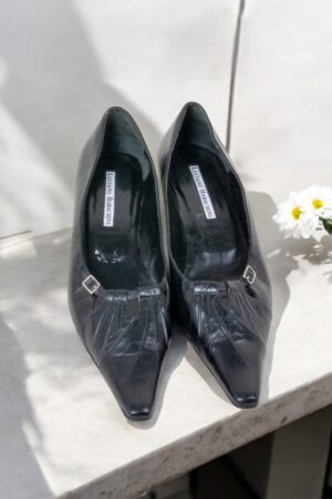 Luciano Barachini black leather shoes