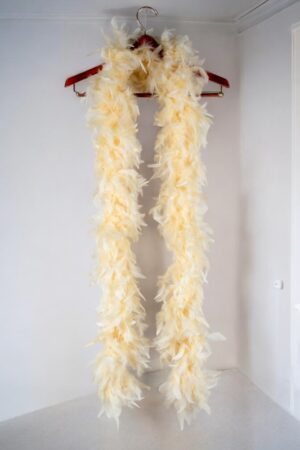 yellow ostrich feather boa