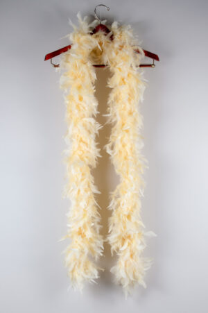yellow ostrich feather boa