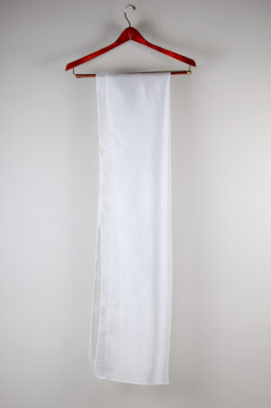 Natural white thin organza scarf