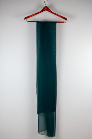 Dark green thin chiffon scarf