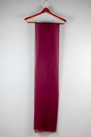 Dark red sheer chiffon scarf