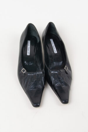 Luciano Barachini black leather shoes