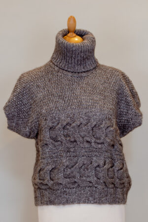 chunky-knit turtleneck jumper