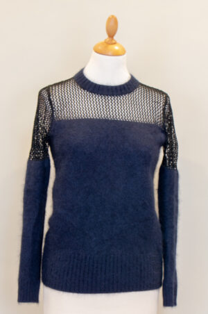 Allsaints navy blue knitted sweater