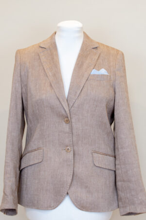 More&More summer linen jacket with herringbone pattern