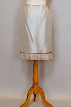 Karen Millen cream straight cut festive taffeta skirt