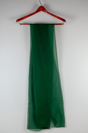 Green sheer chiffon shoulder scarf