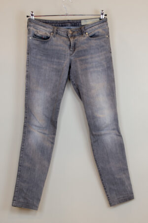Diesel women's grey straight-leg jeans