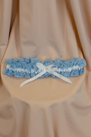 Light blue lace garter