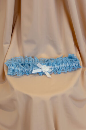 Light blue lace garter