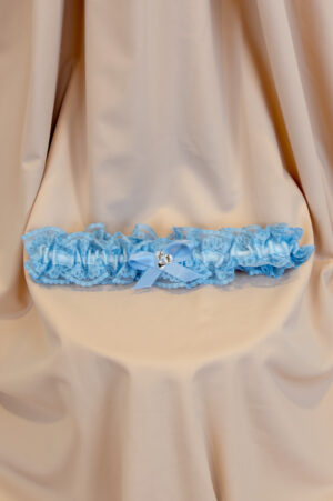 Light blue lace garter