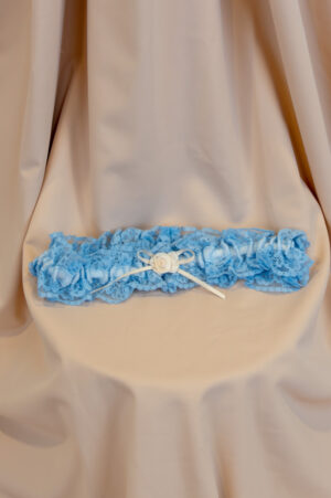 Light blue lace garter