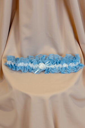 Light blue lace garter