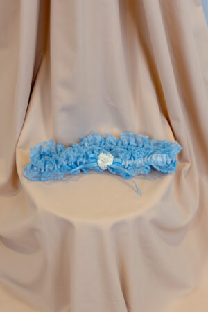 Light blue lace garter