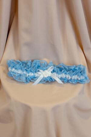 Light blue lace garter