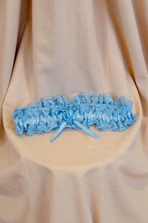 Light blue lace garter