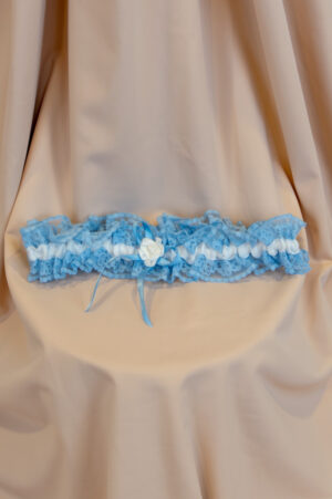 Light blue lace garter