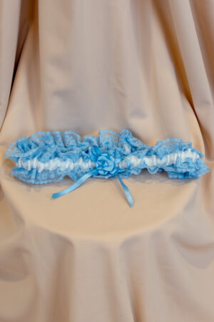 Light blue lace garter