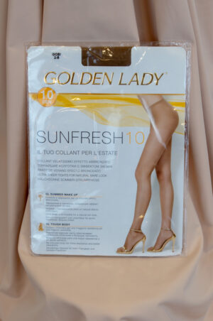 Thin tights with transparent toe reinforcement.