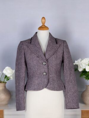 single-breasted tweed jacket