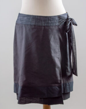 St- Martins A-cut cotton black skirt