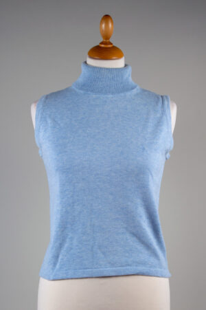 jersey top with turtleneck collar
