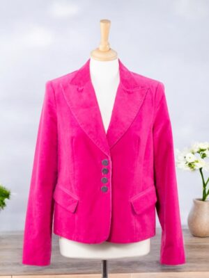 single-breasted velvet blazer