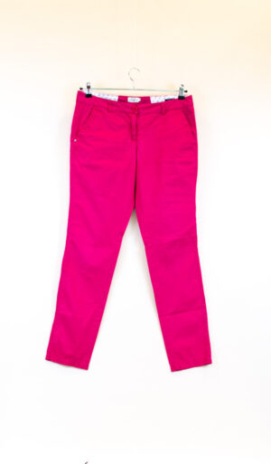 Naisten vadelmanpunaiset puuvillaiset vapaa-ajan housut