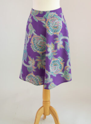 paisley-patterned A-line summer skirt