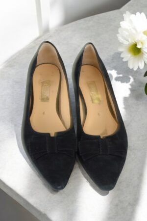 Gabor black suede low shoes