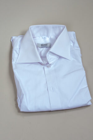 Men's festive white cotton shirt