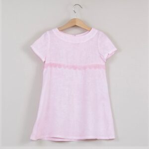 Girls' light pink cotton summer dress